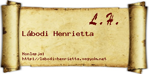 Lábodi Henrietta névjegykártya