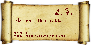 Lábodi Henrietta névjegykártya