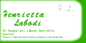 henrietta labodi business card